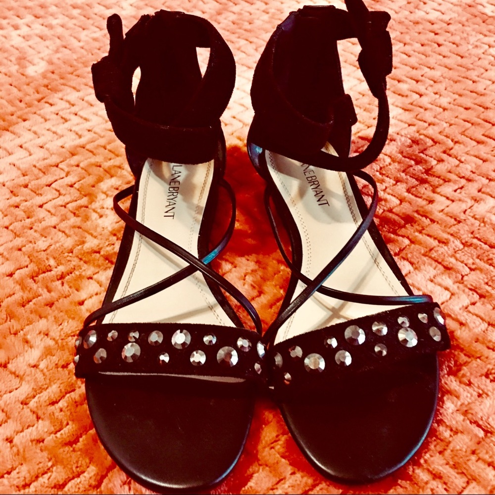 Ladies Black Sandals Size 10